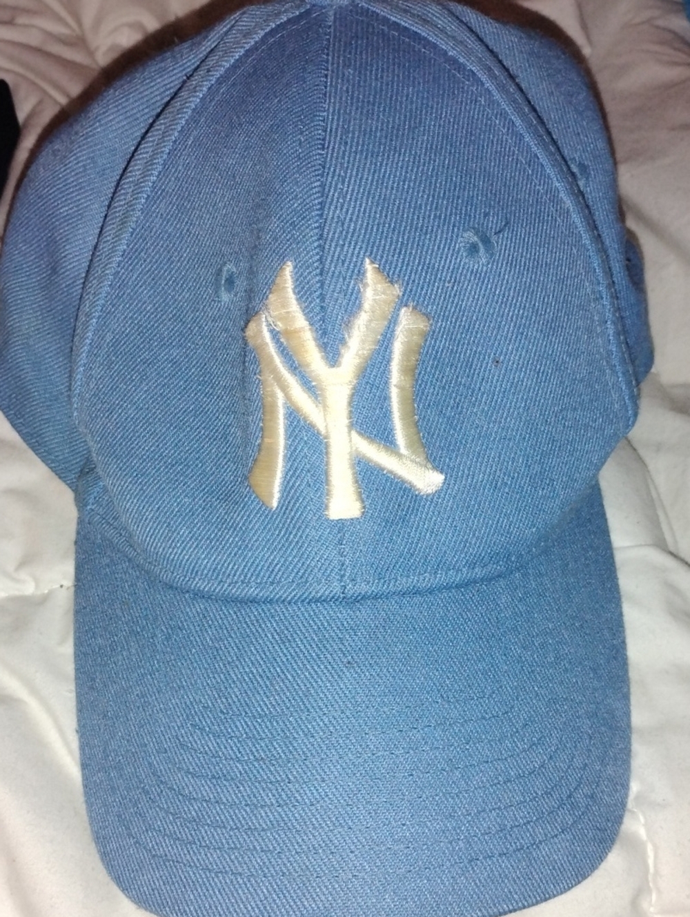 Vintage Light Blue Baseball Cap with Logo